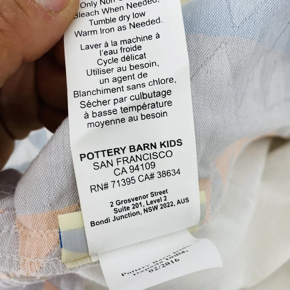 Pottery Barn Kids Organic Cotton Little Lion Jacquard Crib Skirt 58x28 Inches